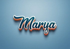 Cursive Name DP: Marya