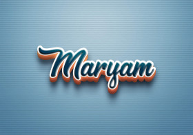 Cursive Name DP: Maryam