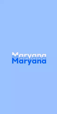 Name DP: Maryana