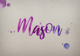 Mason Watercolor Name DP