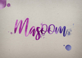 Masoom Watercolor Name DP