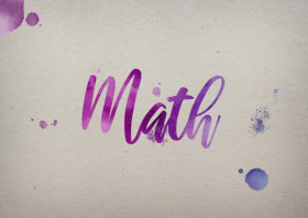 Math Watercolor Name DP