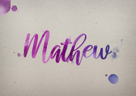Mathew Watercolor Name DP