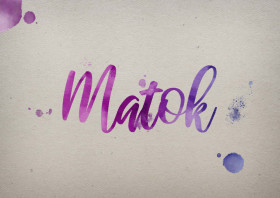 Matok Watercolor Name DP