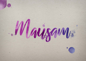 Mausam Watercolor Name DP