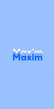 Name DP: Maxim