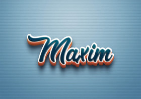 Cursive Name DP: Maxim