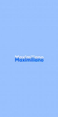 Name DP: Maximiliano
