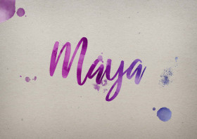 Maya Watercolor Name DP