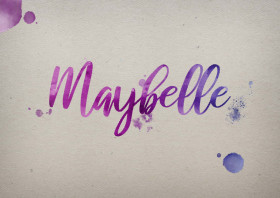 Maybelle Watercolor Name DP