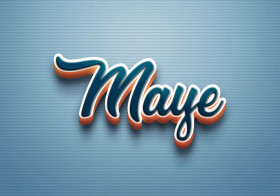 Cursive Name DP: Maye