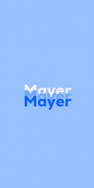 Name DP: Mayer