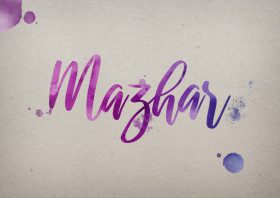 Mazhar Watercolor Name DP