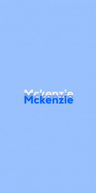 Name DP: Mckenzie