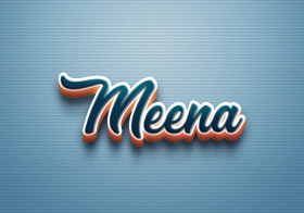 Cursive Name DP: Meena