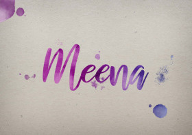 Meena Watercolor Name DP