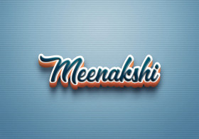 Cursive Name DP: Meenakshi