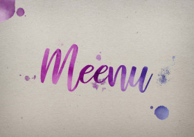 Meenu Watercolor Name DP