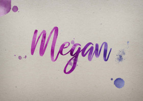 Megan Watercolor Name DP