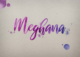 Meghana Watercolor Name DP