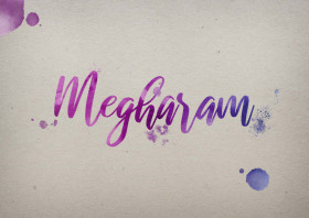 Megharam Watercolor Name DP