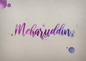 Meharuddin Watercolor Name DP