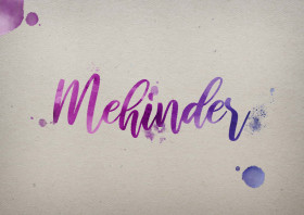 Mehinder Watercolor Name DP
