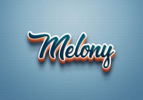 Cursive Name DP: Melony