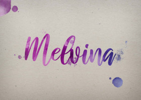 Melvina Watercolor Name DP