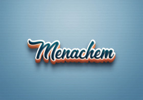 Cursive Name DP: Menachem