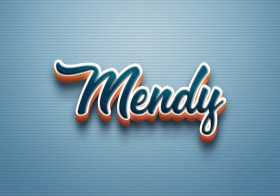 Cursive Name DP: Mendy