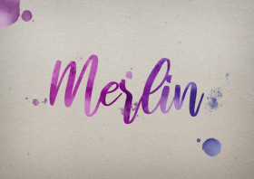 Merlin Watercolor Name DP