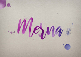 Merna Watercolor Name DP