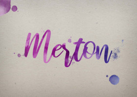 Merton Watercolor Name DP