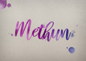 Methun Watercolor Name DP