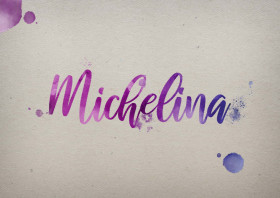 Michelina Watercolor Name DP