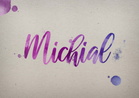 Michial Watercolor Name DP