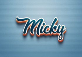 Cursive Name DP: Micky