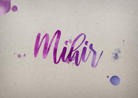 Mihir Watercolor Name DP