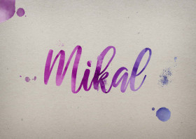 Mikal Watercolor Name DP