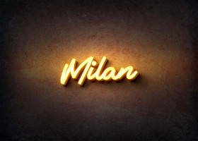 Glow Name Profile Picture for Milan