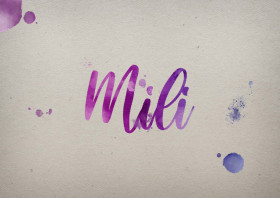 Mili Watercolor Name DP