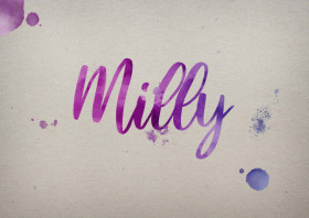 Milly Watercolor Name DP