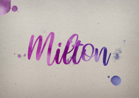 Milton Watercolor Name DP