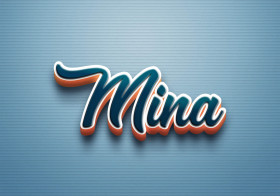 Cursive Name DP: Mina