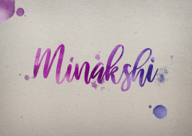 Minakshi Watercolor Name DP