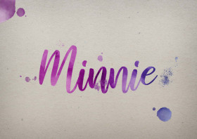 Minnie Watercolor Name DP