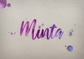Minta Watercolor Name DP