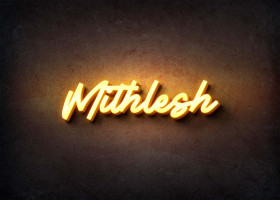 Glow Name Profile Picture for Mithlesh