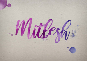 Mitlesh Watercolor Name DP